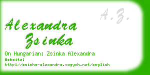 alexandra zsinka business card